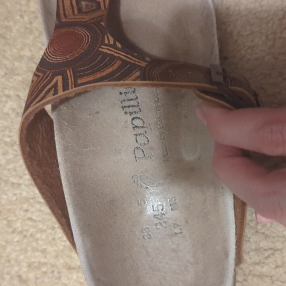 Birkenstock Gizeh Sandals Womens Brown Leather Thong Slides Size 38 - Picture 13 of 16